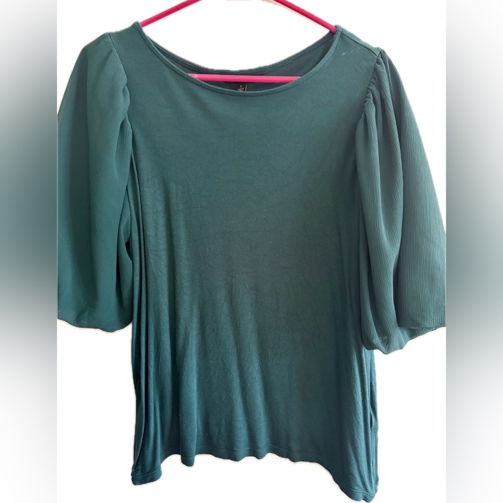 Women’s Teal Puff Sleeve Top from Banana Republic Factory Outlet